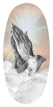 DASOV 103 BZ Praying Hands Clouds Bronze